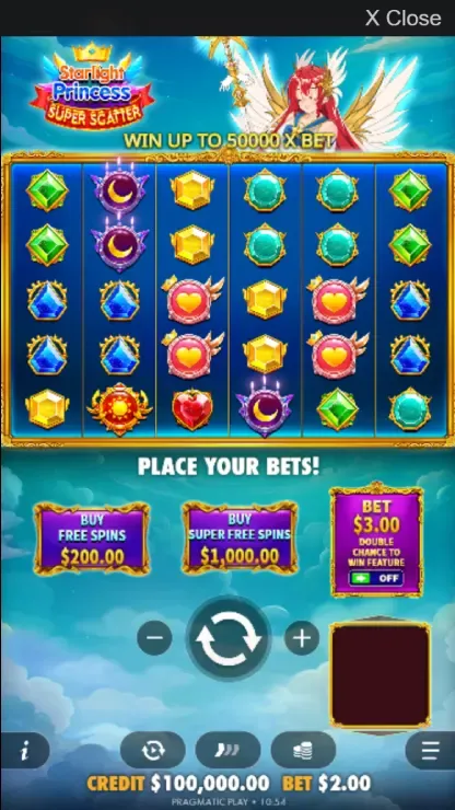 Starlight Princess Super Scatter - Mobile Basegame