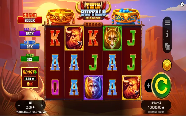 Twin Buffalo Hold and Win - Mobile Basegame