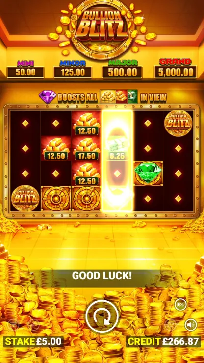 Bullion Blitz PowerPlay Mobile Features - Base Game