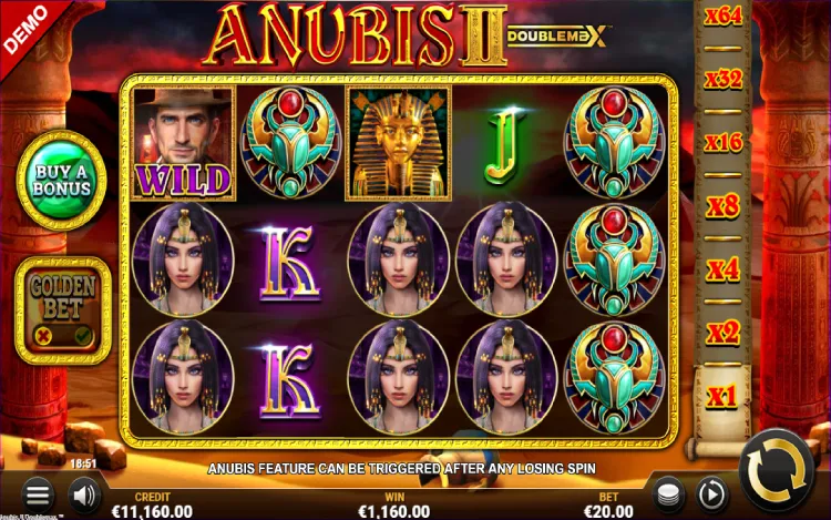 Anubis 2 DoubleMax Mobile Features- Base Game