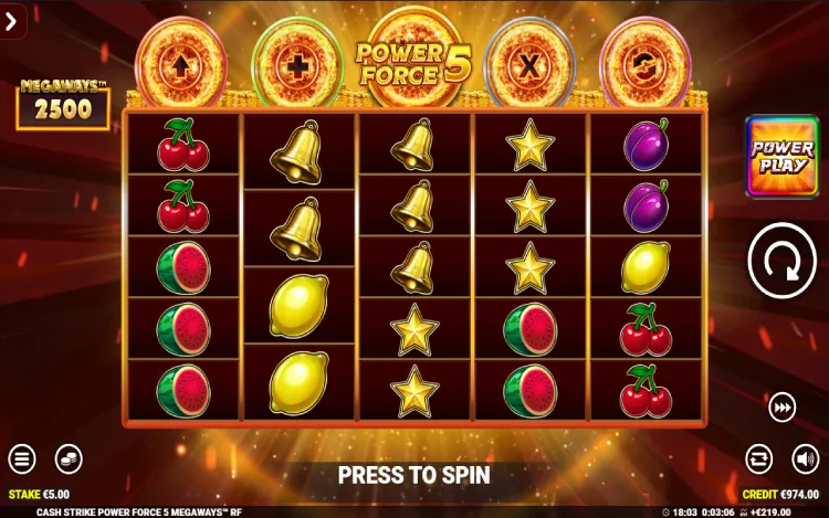 Cash Strike Power Forces 5 Megaways - Mobile Basegame