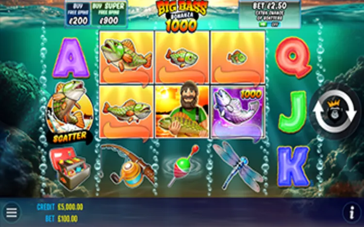 Big Bass Bonanza 1000 Mobile Features - Base Game