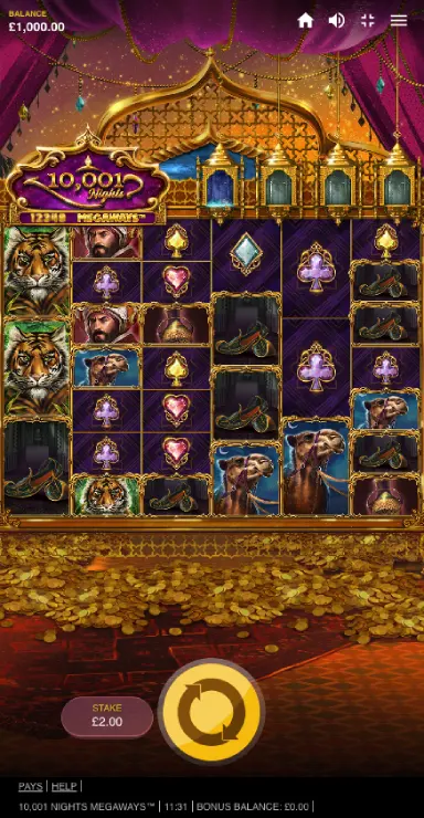 10001 Nights Megaways - Mobile Basegame