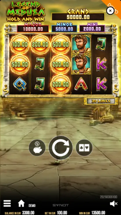 Legend of Medusa Mobile Features - Base Game