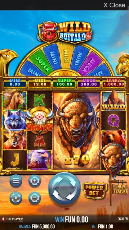5 Wild Buffalo 2 Mobile Features - Base Game
