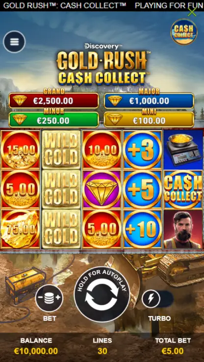 Gold Rush Cash Collect - Mobile Basegame