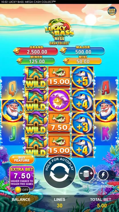 Lucky Bass Mega Cash Collect - Mobile Basegame