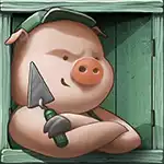 Big Bad Wolf Green Piggy Symbol