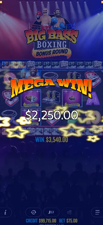 Big Bass Boxing Bonus Round - Mobile Win