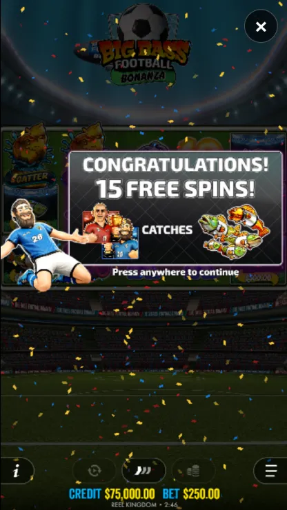 Big Bass Football Bonanza - Mobile Bonus Game