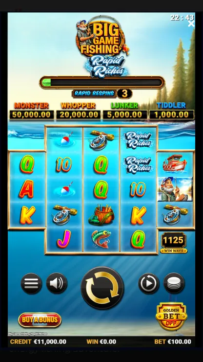 Big Game Fishing Rapid Riches - Mobile Base Game