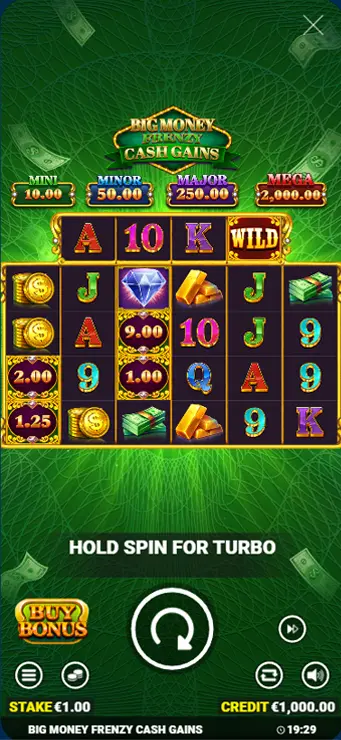 Big Money Frenzy Cash Gains - Mobile Base Game