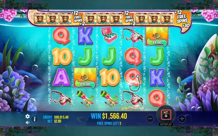 Bigger Bass Splash - Hook Free Spins Feature