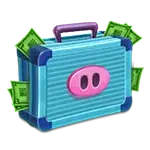 Bigger Piggy Bank - Briefcase Symbol