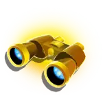 Gold Trio: Leprechaun's Luck Race Bonanza - Binoculars Symbol