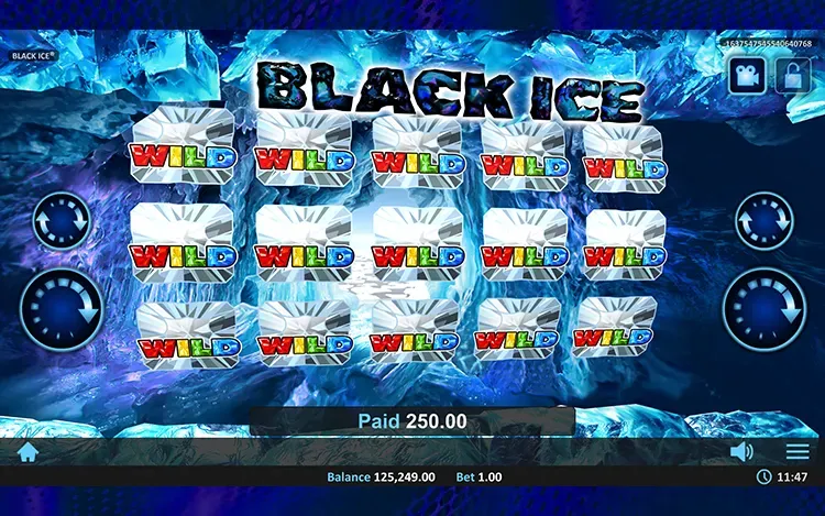 Black Ice Bonus Features - Wild Free Spin