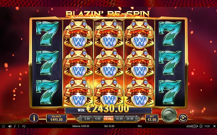 Blazin' Bullfrog Bonus Features - Blazin’ Respin
