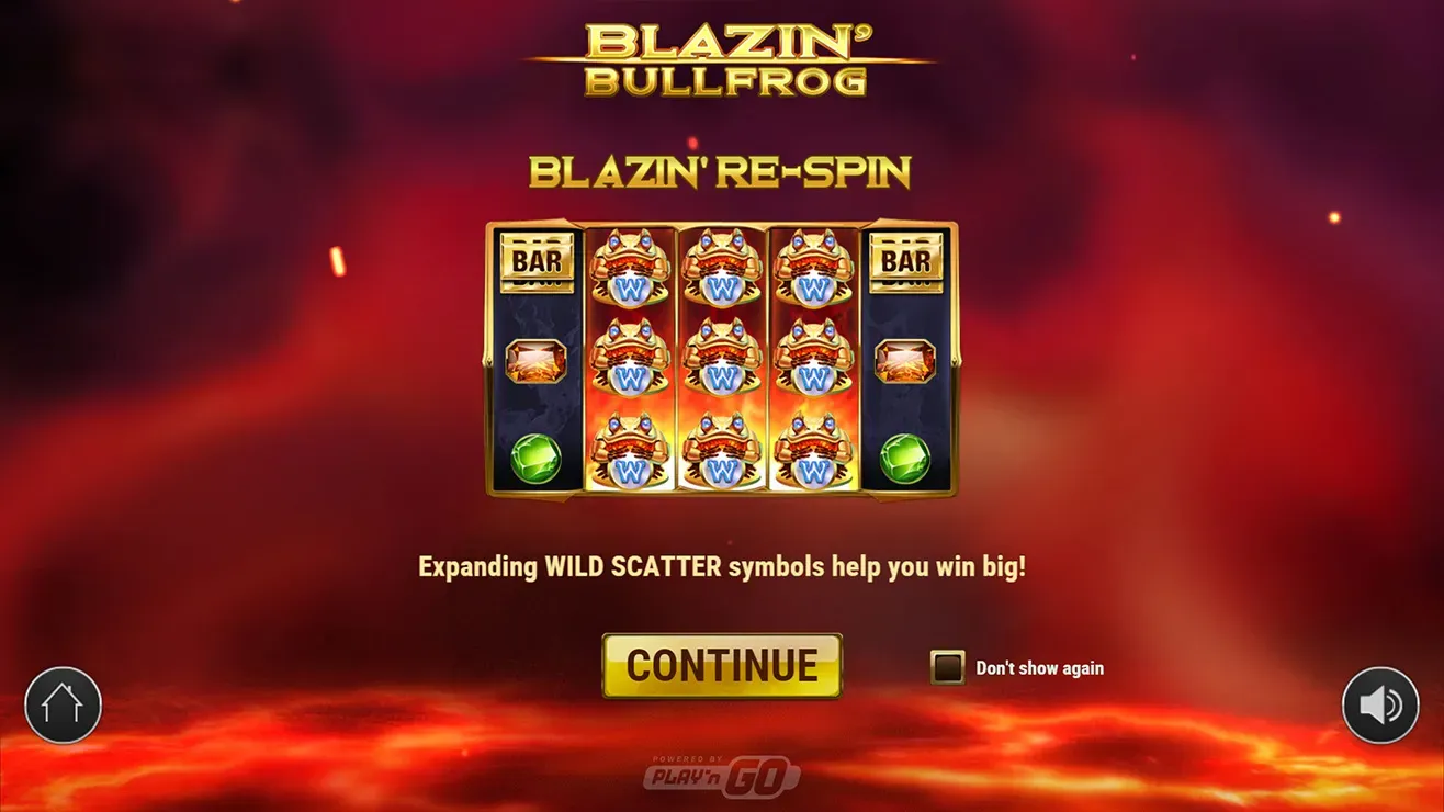 Blazin' Bullfrog Mobile Features - Bonus Game