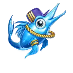 Bling Bling Penguin - Blue Fish Symbol