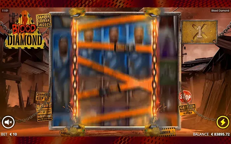 Blood Diamond Bonus Features - Chained Reels