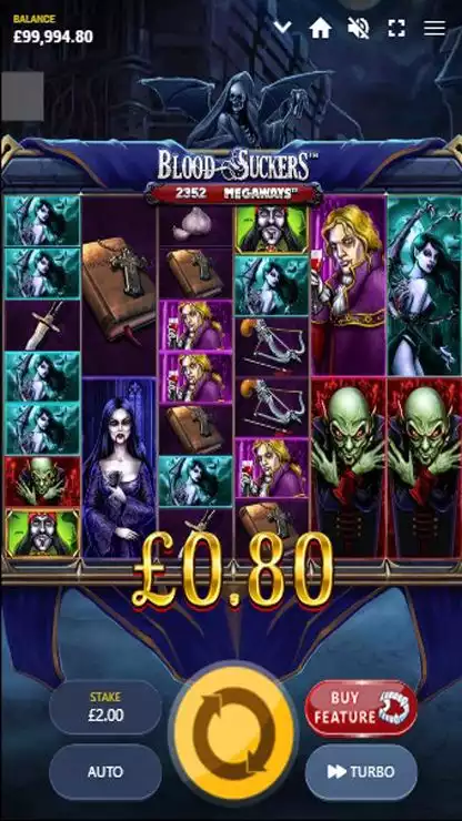 Blood Suckers Megaways Mobile Features Win