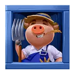 Big Bad Wolf Cash Collect & Link - Blue Pig Symbol