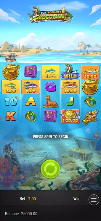 Boat Bonanza Croconile - Mobile Basegame
