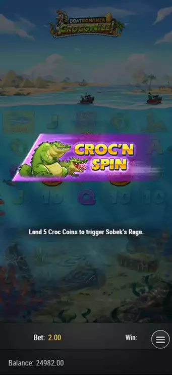 Boat Bonanza Croconile - Mobile Win