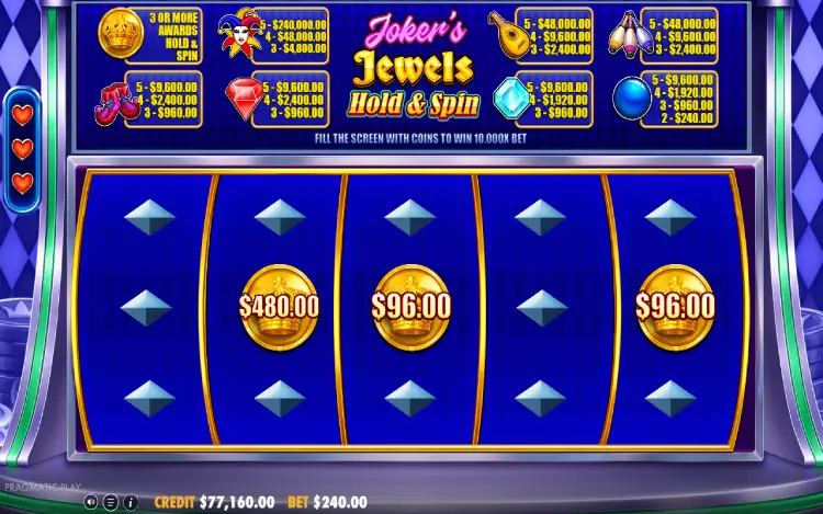 Joker’s Jewels Hold & Spin - Mobile Bonus