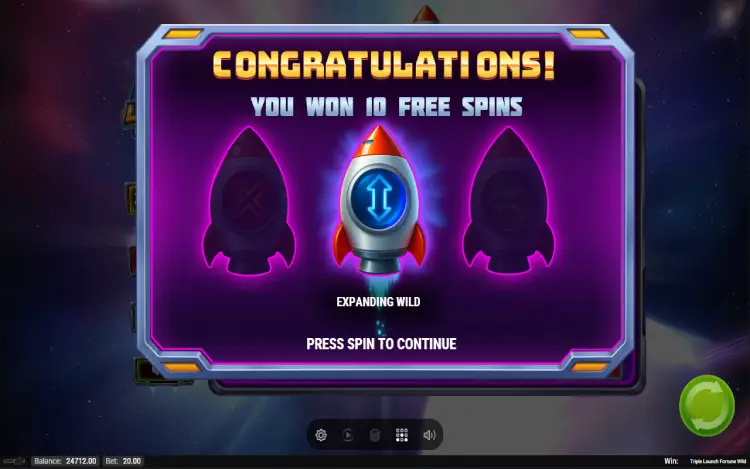 Triple Launch Fortune Wild - Mobile Bonus
