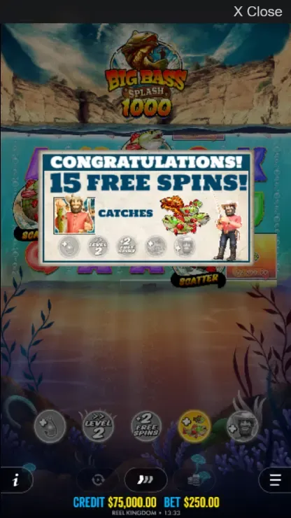 Big Bass Splash 1000 - Mobile Bonus