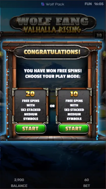 Wolf Fang Valhalla Rising Mobile Features - Bonus Game