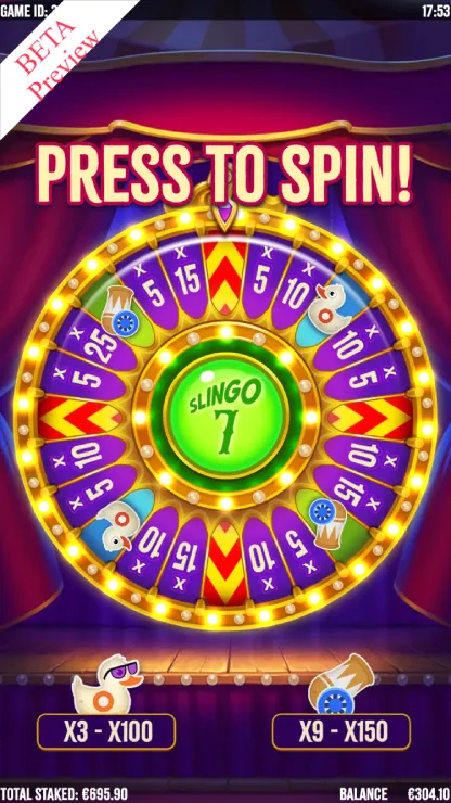 Slingo Big Spin Booster Mobile Features - Bonus Game