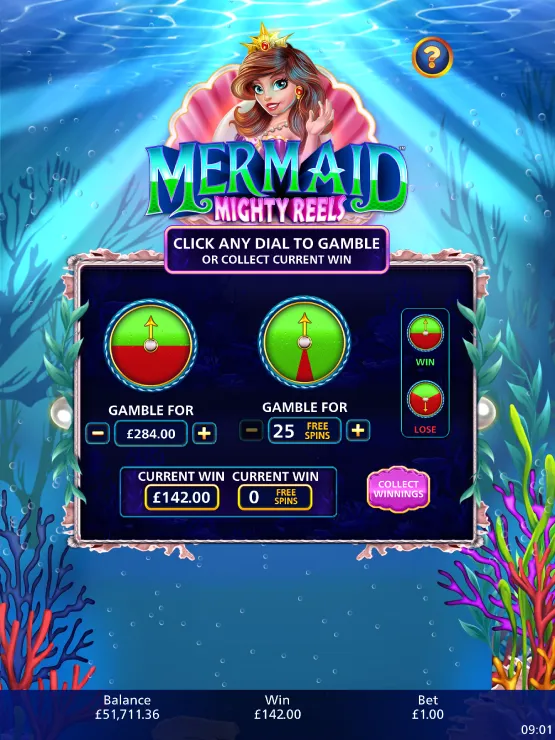 Mermaid Mighty Reels Mobile Features - Bonus Game