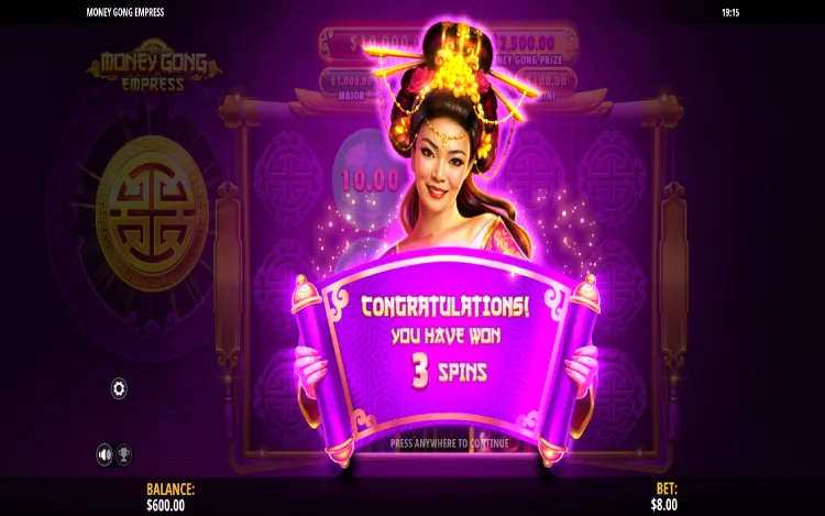 Money Gong Empress - Mobile Bonus