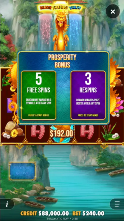Dragon’s Gate Bonus Choice - Mobile Bonus