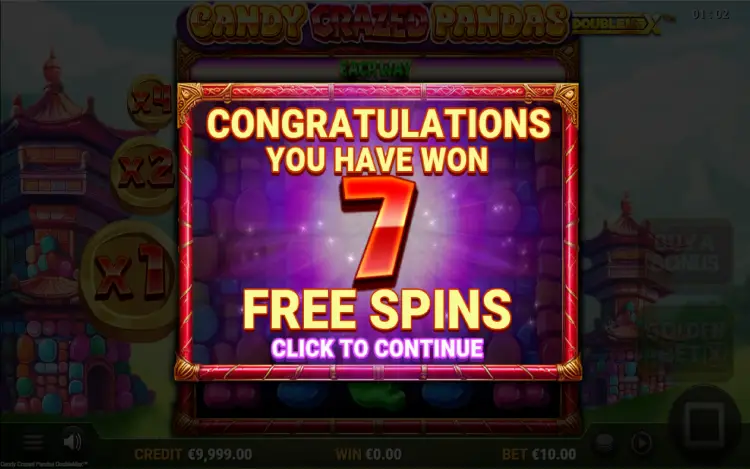 Candy Crazed Pandas DoubleMax - Mobile Bonus