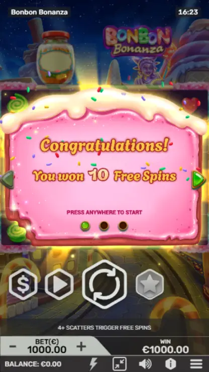 Bonbon Bonanza - Mobile Bonus