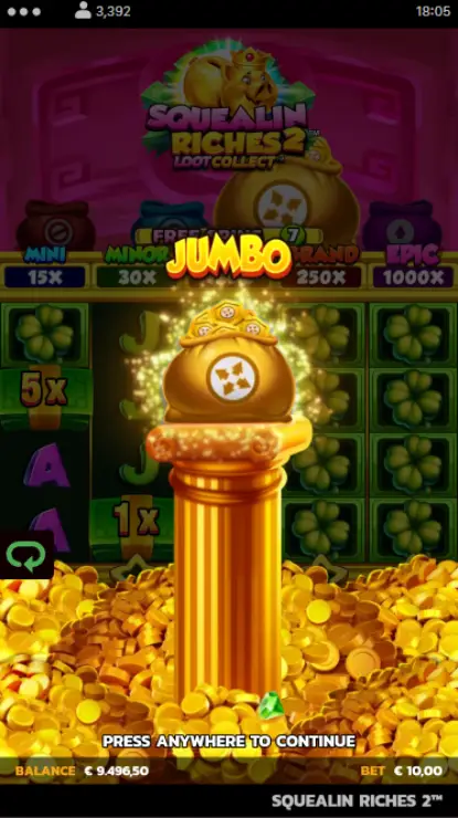 Squealin Riches 2 - Mobile Bonus
