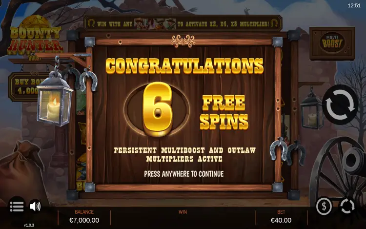 Bounty Hunter MultiBoost - Mobile Bonus