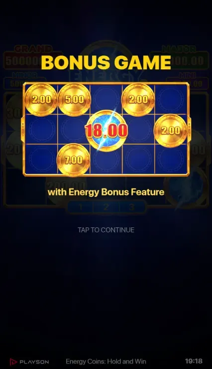Energy Coins Hold and Win - Mobile Bonus