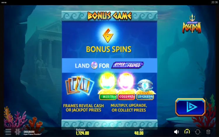 Poseidon Hyper Frames - Mobile Bonus