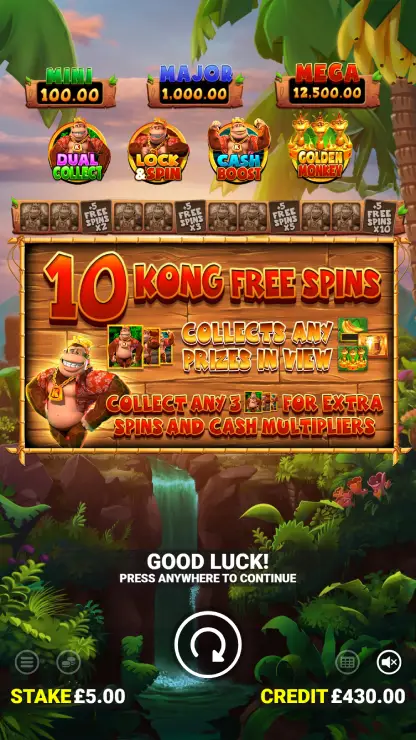 King Kong Cash Even Bigger Bananas - Mobile Bonus