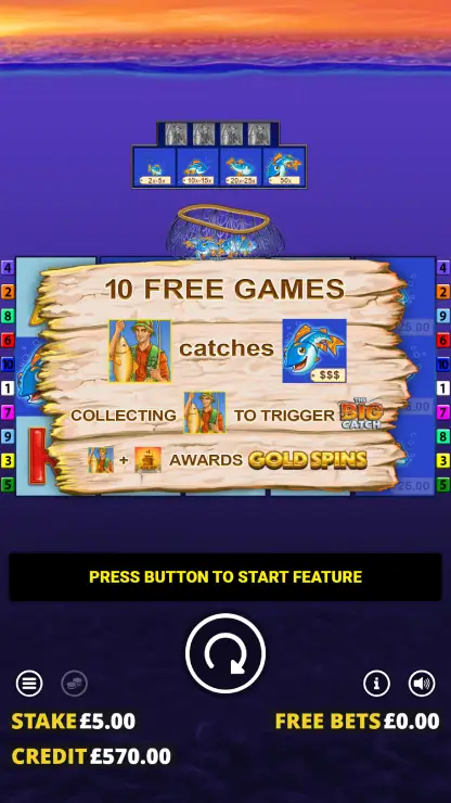 Fishin' Frenzy The Big Catch Gold - Mobile Bonus