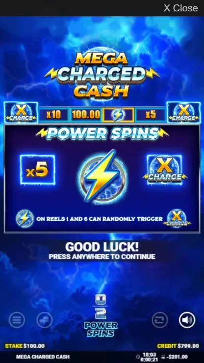 Mega Charged Cash - Mobile Bonus