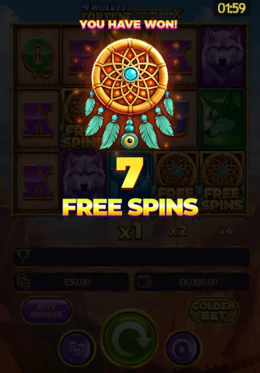 4 Wolves of Fortune - Mobile Bonus