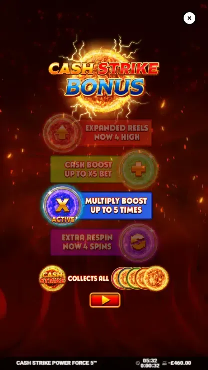 Cash Strike Power Force 5 - Mobile Bonus