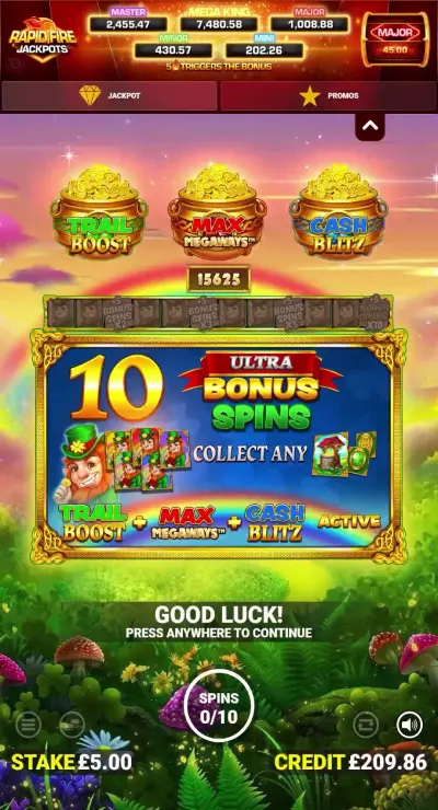 3 Pots O’ Riches Megaways Rapid Fire - Mobile Bonus