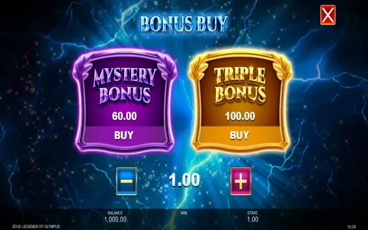Zeus: Legends of Olympus - Bonus Buy Feature