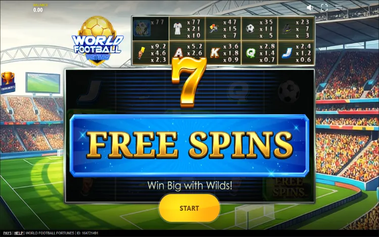 World Football Fortunes - Bonus Game Feature